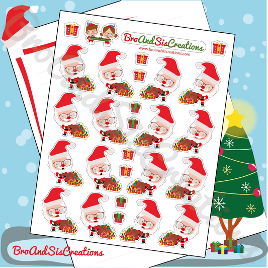 Santa Claus and gifts - Digital Download