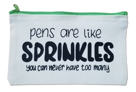 Pens and Sprinkles Pencil Pouch