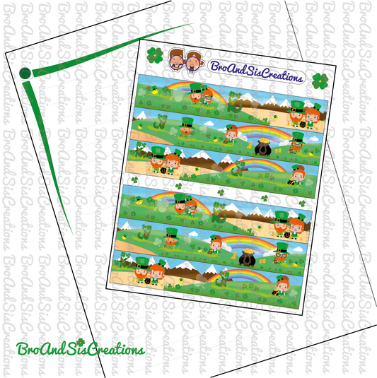 Saint Patrick Celebration - Washi Strip Sticker - Digital Download